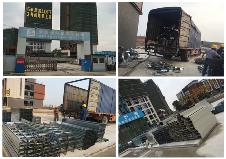 廣州金龍城財富廣場電纜橋架進場(圖2) 施工環境